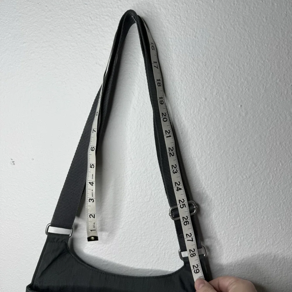 Baggallini Gray‎ Bucket Bagg Crossbody Purse Handbag Travel Bag - Stained Lining